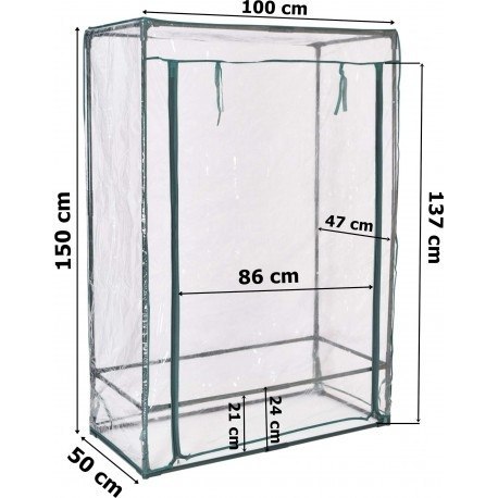Mini szklarnia ogrodowa 100x50x150 cm Mini szklarnia ogrodowa 100x50x150 cm