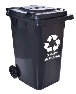 Pojemnik na odpady 240L kosz czarny