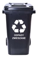 Pojemnik na odpady 240L kosz czarny