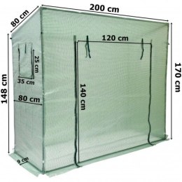 Szklarnia ogrodowa na pomidory 200x80x170/148 cm