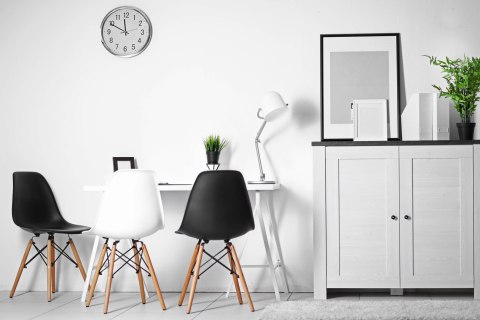 Komplet krzeseł PARIS DSW 4 sztuki biały Komplet krzeseł PARIS DSW 4 sztuki biały