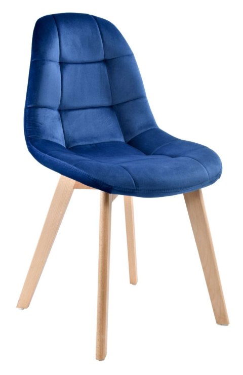 Krzesło AUSTIN VELVET tapicerowane granatowy aksamit Krzesło AUSTIN VELVET tapicerowane granatowy aksamit