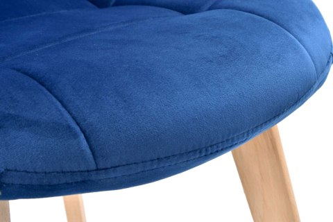 Krzesło AUSTIN VELVET tapicerowane granatowy aksamit Krzesło AUSTIN VELVET tapicerowane granatowy aksamit