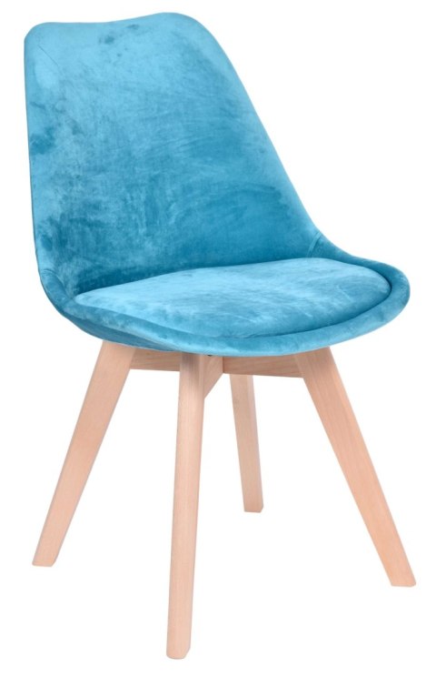 Krzesło Nantes Velvet aksamitne - morskie Krzesło Nantes Velvet aksamitne - morskie