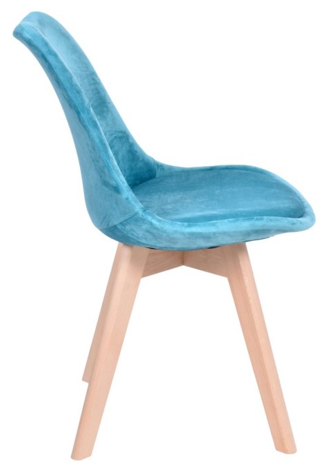 Krzesło Nantes Velvet aksamitne - morskie Krzesło Nantes Velvet aksamitne - morskie