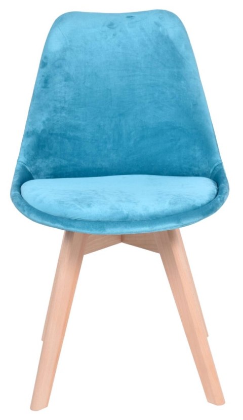 Krzesło Nantes Velvet aksamitne - morskie Krzesło Nantes Velvet aksamitne - morskie