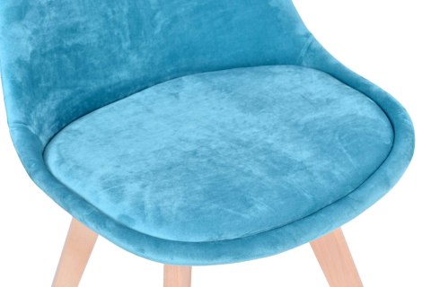 Krzesło Nantes Velvet aksamitne - morskie Krzesło Nantes Velvet aksamitne - morskie