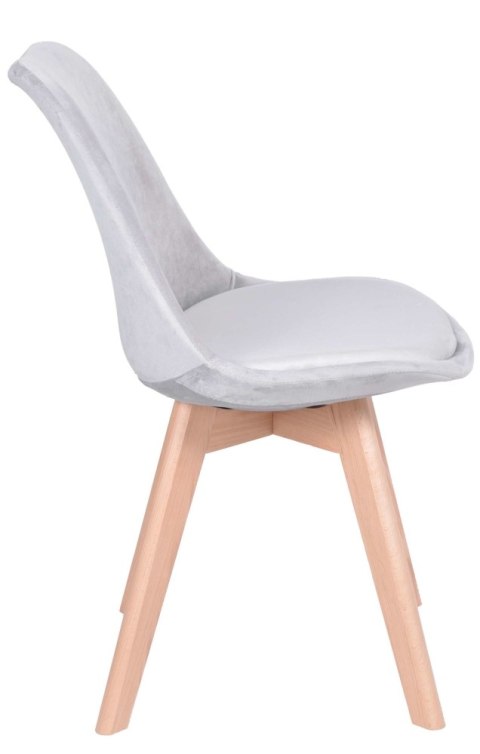 Krzesło Nantes Velvet aksamitne - srebrnoszare Krzesło Nantes Velvet aksamitne - srebrnoszare