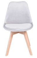 Krzesło Nantes Velvet aksamitne - srebrnoszare