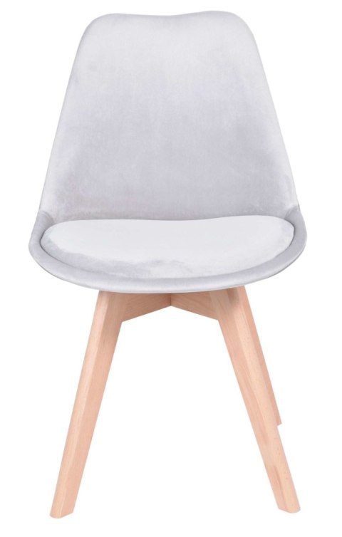 Krzesło Nantes Velvet aksamitne - srebrnoszare Krzesło Nantes Velvet aksamitne - srebrnoszare