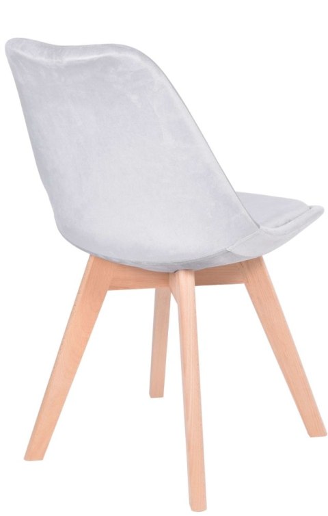 Krzesło Nantes Velvet aksamitne - srebrnoszare Krzesło Nantes Velvet aksamitne - srebrnoszare