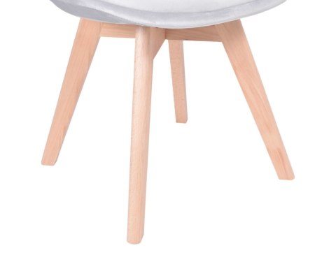 Krzesło Nantes Velvet aksamitne - srebrnoszare Krzesło Nantes Velvet aksamitne - srebrnoszare