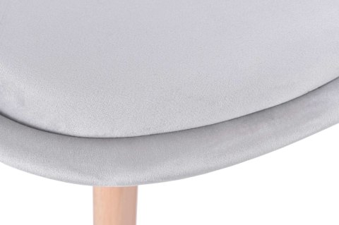 Krzesło Nantes Velvet aksamitne - srebrnoszare Krzesło Nantes Velvet aksamitne - srebrnoszare
