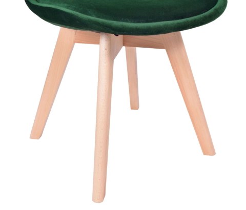 Krzesło Nantes Velvet aksamitne - zielone Krzesło Nantes Velvet aksamitne - zielone