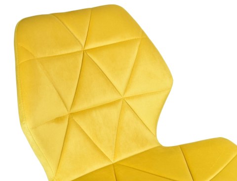 Krzesło tapicerowane RENNES VELVET - żółte Krzesło tapicerowane RENNES VELVET - żółte