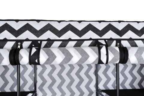 Szafa tekstylna z 10 półkami Mira Maxi - zebra Szafa tekstylna z 10 półkami Mira Maxi - zebra