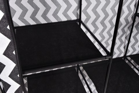 Szafa tekstylna z 10 półkami Mira Maxi - zebra Szafa tekstylna z 10 półkami Mira Maxi - zebra