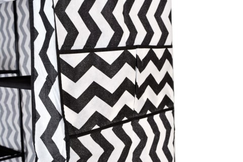 Szafa tekstylna z 10 półkami Mira Maxi - zebra Szafa tekstylna z 10 półkami Mira Maxi - zebra