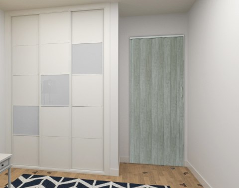 Drzwi harmonijkowe 001P BETON MAT - 90 cm Drzwi harmonijkowe 001P BETON MAT - 90 cm