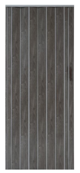 Drzwi harmonijkowe 001P DĄB GRAFIT MAT - 90 cm