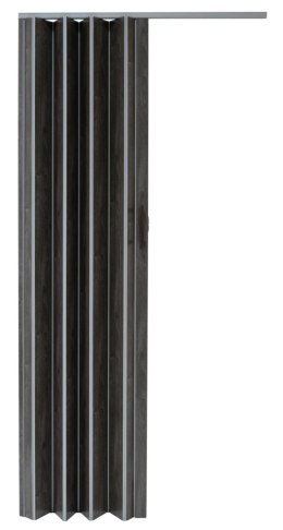 Drzwi harmonijkowe 001P DĄB GRAFIT MAT - 90 cm