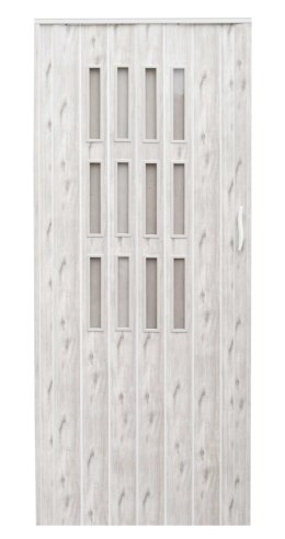 Drzwi harmonijkowe 001S DĄB ALASKA MAT - 80 cm