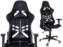 Fotel gamingowy biurowy SHADOW GAMER czarno-biały