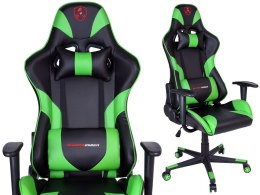 Fotel gamingowy biurowy SHADOW GAMER czarno-zielony