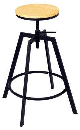 Hoker barowy TRAVIS loft czarny
