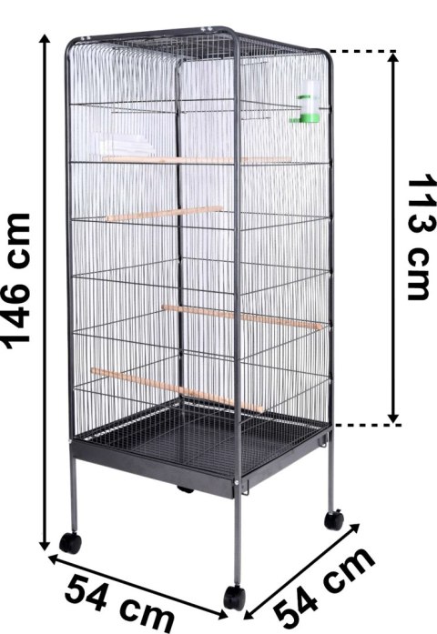 Klatka metalowa woliera dla ptaków - 146x54x54 cm Klatka metalowa woliera dla ptaków - 146x54x54 cm