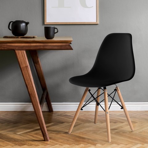 Komplet krzeseł PARIS DSW 4 sztuki czarny Komplet krzeseł PARIS DSW 4 sztuki czarny
