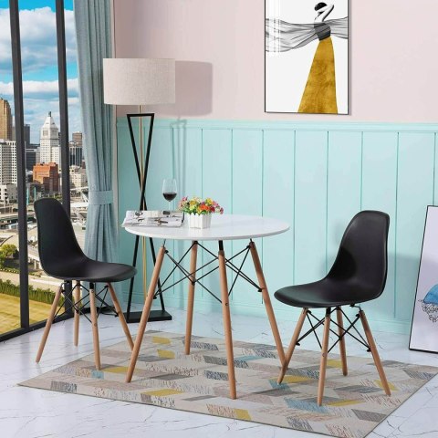 Komplet krzeseł PARIS DSW 4 sztuki czarny Komplet krzeseł PARIS DSW 4 sztuki czarny