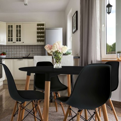 Komplet krzeseł PARIS DSW 4 sztuki czarny Komplet krzeseł PARIS DSW 4 sztuki czarny