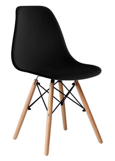 Komplet krzeseł PARIS DSW 4 sztuki czarny Komplet krzeseł PARIS DSW 4 sztuki czarny