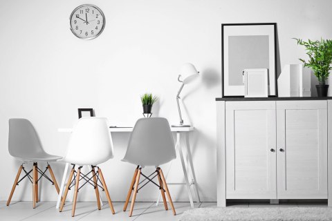 Komplet krzeseł PARIS DSW 4 sztuki szary Komplet krzeseł PARIS DSW 4 sztuki szary
