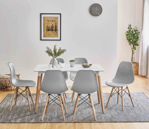 Komplet krzeseł PARIS DSW 4 sztuki szary Komplet krzeseł PARIS DSW 4 sztuki szary