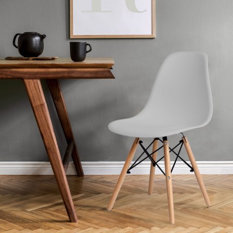 Komplet krzeseł PARIS DSW 4 sztuki szary Komplet krzeseł PARIS DSW 4 sztuki szary