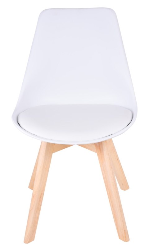 Komplet nowoczesnych krzeseł DSW Nantes - 4 sztuki - białe Komplet nowoczesnych krzeseł DSW Nantes - 4 sztuki - białe