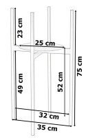 Kwietnik metalowy 75 cm