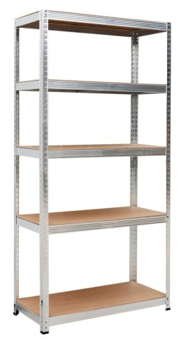 Regał magazynowy 5 poziomów 500 kg 180 x 90 x 40 cm