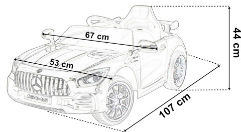 Samochód elektryczny dla dzieci MERCEDES AMG GTR zielony Samochód elektryczny dla dzieci MERCEDES AMG GTR zielony