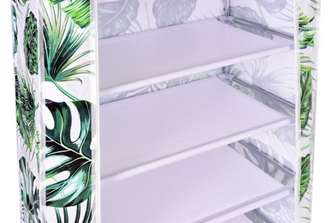 Szafka tekstylna na buty LEA Monstera biało-zielona Szafka tekstylna na buty LEA Monstera biało-zielona