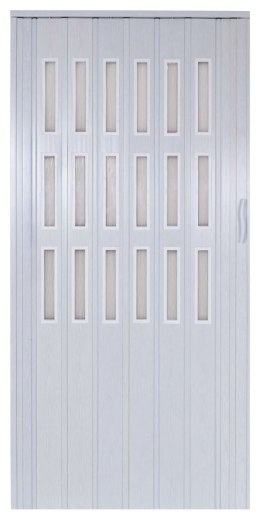 Drzwi harmonijkowe 008S BIAŁY DĄB - 90 cm
