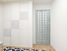 Drzwi harmonijkowe 015-B01 BETON MAT - 86 cm