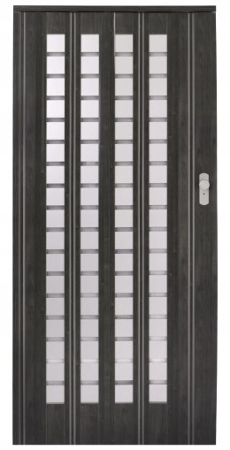 Drzwi harmonijkowe 015 B01 DĄB GRAFIT MAT - 86 cm