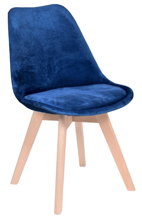 Krzesło Nantes Velvet aksamitne - granatowy Krzesło Nantes Velvet aksamitne - granatowy