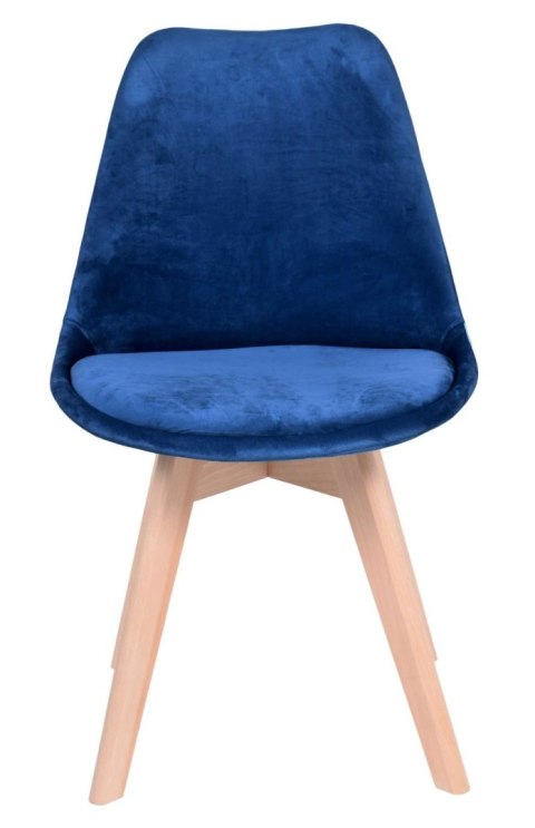 Krzesło Nantes Velvet aksamitne - granatowy Krzesło Nantes Velvet aksamitne - granatowy
