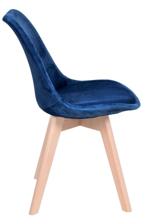 Krzesło Nantes Velvet aksamitne - granatowy Krzesło Nantes Velvet aksamitne - granatowy