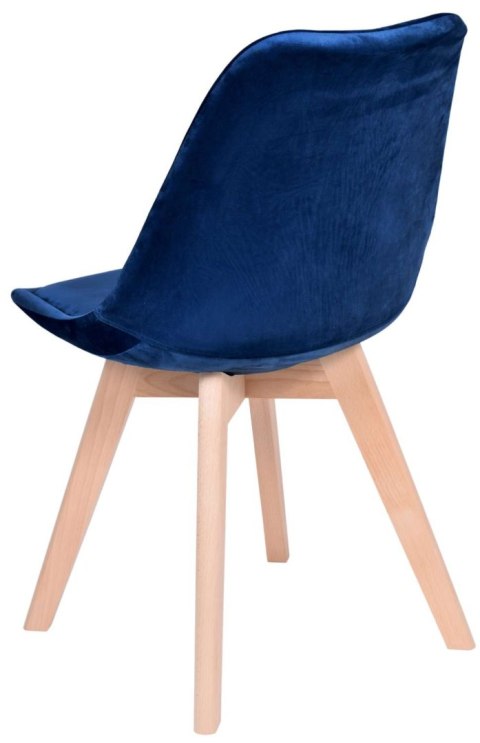 Krzesło Nantes Velvet aksamitne - granatowy Krzesło Nantes Velvet aksamitne - granatowy