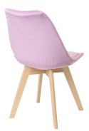 Krzesło Nantes Velvet aksamitne - liliowe